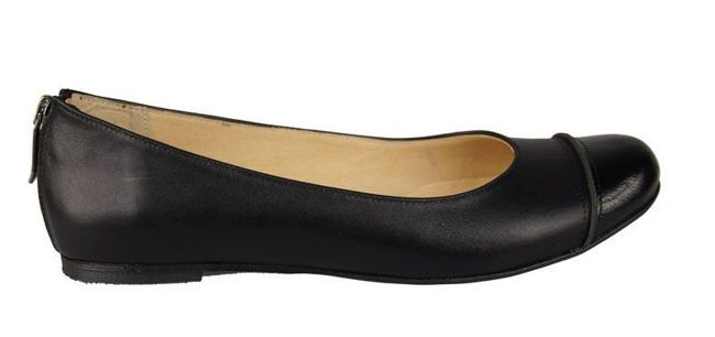 Damen-Ballerinas, Naturleder, Schwarz 759 ElitaBut