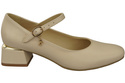 Damenschuhe Beige Riemchenpumps Naturleder 202 ElitaBut