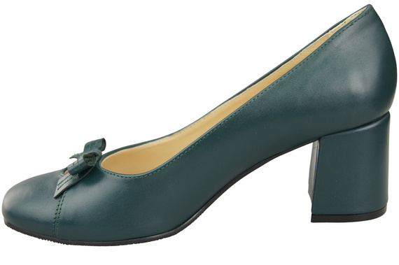 Damen Pumps mit Schleife Malachit Naturleder und niedrigem Absatz 203 ElitaBut