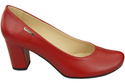 Klassische Damen Rot Leder Mandel Nase Pumps 201 ElitaBut