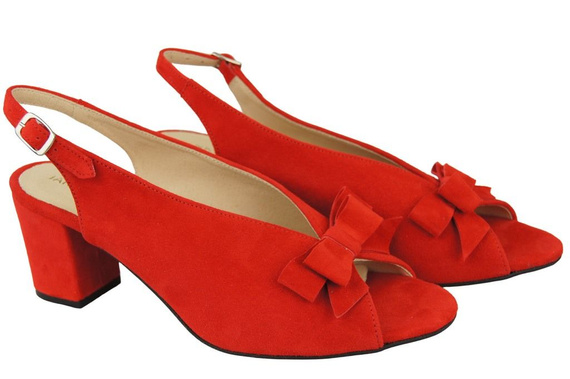 Damenschuhe Sandalen Rotes Naturleder Wildleder 148 ElitaBut