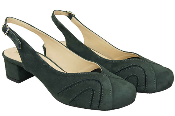 Damenschuhe Sandalen, Naturleder, Wildleder, Graphit 842 von ElitaBut