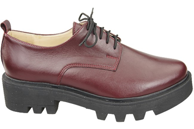 Schuhe Damen Schnürschuhe Burgund Leder Natur 180 ElitaBut