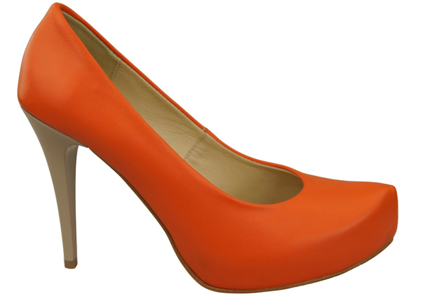 Damen Footwear Orange Stiletto Pumps Naturleder 205 ElitaBut