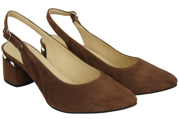 Damensandalen aus natürlichem Wildleder Braun Eleganz und Komfort 196 von ElitaBut