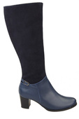 Schuhe Damenstiefel, Naturleder 101 Marineblau ElitaBut