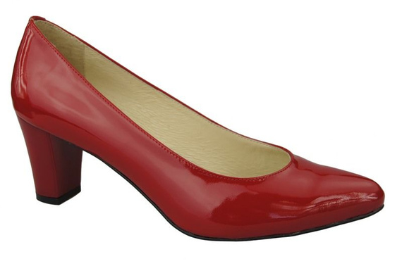 Damenschuhe Pumps Naturleder Roter Lack 974 ElitaBut