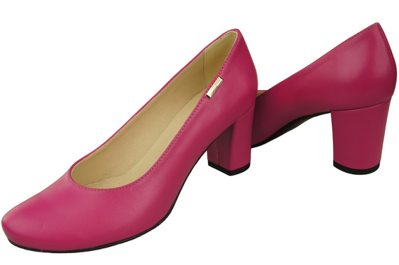 Klassische Damen Purpurfarbig Leder Mandel Nase Pumps 201 ElitaBut