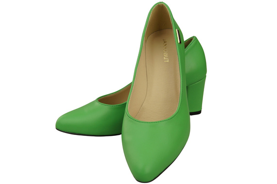 Klassische Glatt Damen Limette Naturleder Schuhe 213 ElitaBut