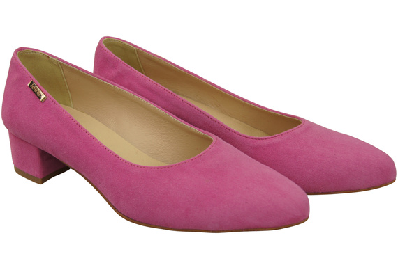 Bequeme Damen-Schuhe Fuchsie aus echtem Veloursleder 220 Z ElitaBut