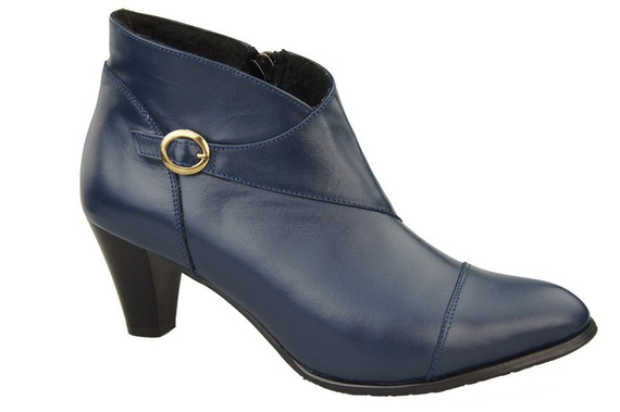 Damen-Winterstiefel, Naturleder, Marineblau 100 von ElitaBut
