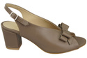 Damenschuhe Cappuccino-Sandalen, naturnarbiges Leder, 148 L ElitaBut