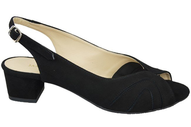 Damenschuhe Sandalen, natürliches Wildleder, Schwarz 991 ElitaBut