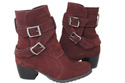Damenstiefel Naturveloursleder Burgund 119 ElitaBut