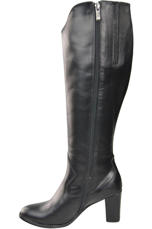 Stilvolle Damen Schwarz Stiletto Stiefel Naturleder 211 ElitaBut