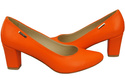 Klassische Glatt Damen Orange Naturleder Schuhe 213 ElitaBut