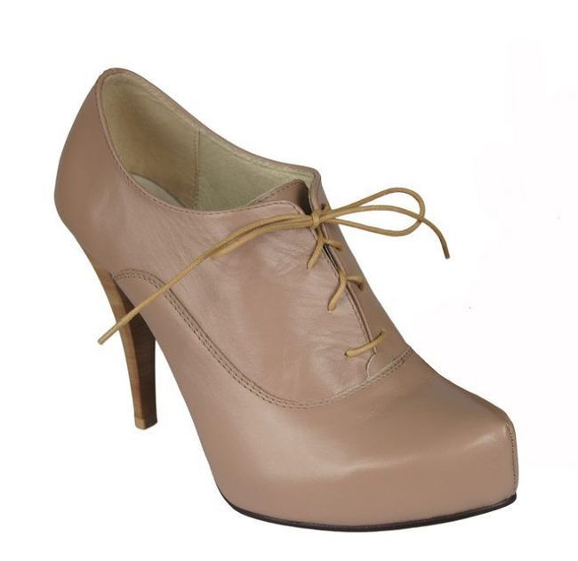 Schuhe Damenschuhe, Schnürschuhe, Naturleder Cappuccino Lico 697 ElitaBut