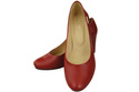 Klassische Damen Rot Leder Mandel Nase Pumps 201 ElitaBut