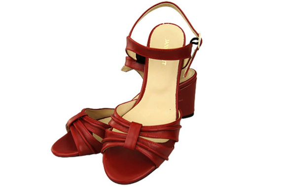 Damenschuhe Sandalen Rot Naturleder 168 ElitaBut