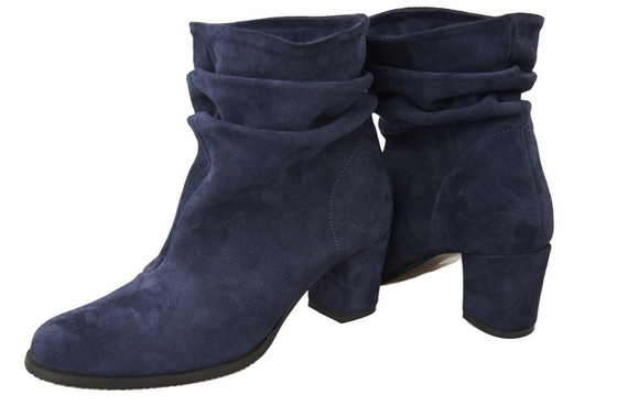 Damenschuhe Stiefeletten, Naturleder, Marineblau 986 ElitaBut