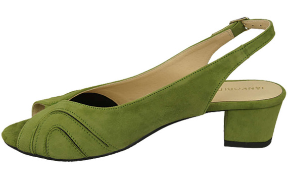 Damenschuhe Sandalen, natürliches Wildleder, Pistazie 991 ElitaBut