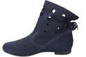 Schuhe Damen-Stiefeletten, natürliches Veloursleder, Marineblau 160 ElitaBut