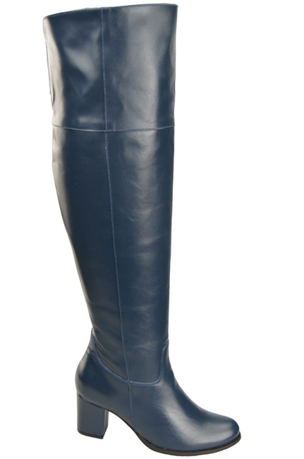 Footwear Overknee-Stiefel für Damen, Naturleder 190, Marineblau ElitaBut