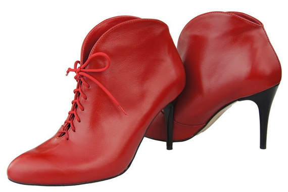 Damenstiefel Frühling/Herbst, Naturleder, Rot 955 ElitaBut