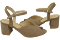 Damenschuhe Cappuccino Sandalen, Dunkel, Naturleder, Wildleder, 185 ElitaBut