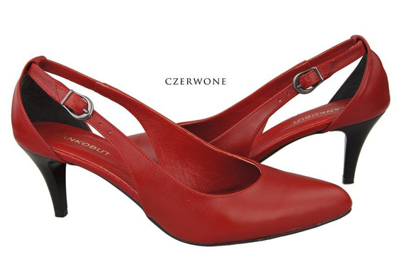 Damenschuhe Sandalen Niedriger Absatz, Naturleder, Rot 973 ElitaBut