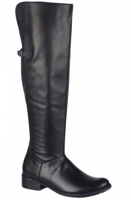 Schuhe Damenstiefel Stiefel Overknee-Stiefel, Naturleder Schwarz 690 ElitaBut