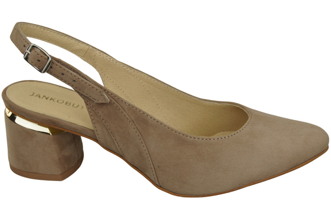 Damensandalen aus natürlichem Wildleder Cappuccino, strahlende Eleganz und Komfort 196 von ElitaBut
