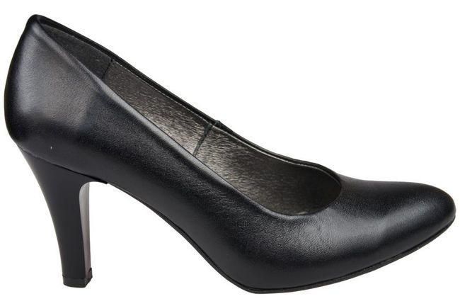 Damenschuhe Pumps, Naturleder, Schwarz 764 ElitaBut