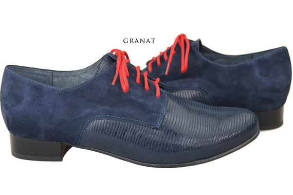 Schuhe Damenschuhe zum Schnüren, Naturleder, Marineblau 959 ElitaBut