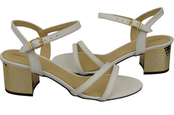 Damenschuhe Weißes Naturleder 197 Sandalen, die den Fuß sinnlich enthüllen ElitaBut