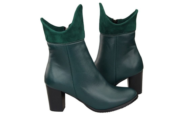 Damen-Winterstiefel, Naturleder, Malachit 137 ElitaBut