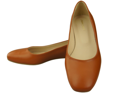 Flache Frauen Schuhe Rotes Dekorative Ferse Naturleder 209 ElitaBut