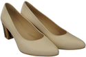 Damenschuhe Beige Pumps Naturleder mit Zierabsatz 158 ElitaBut