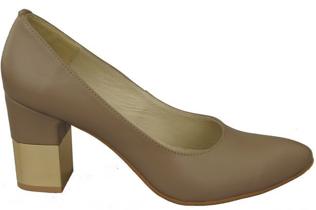 Damenschuhe Cappuccino-Pumps Naturleder 144 ElitaBut