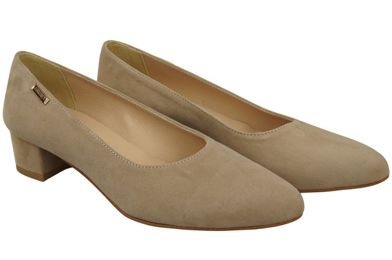 Bequeme Damen-Schuhe Cappuccino Dunkel aus echtem Veloursleder 220 Z ElitaBut