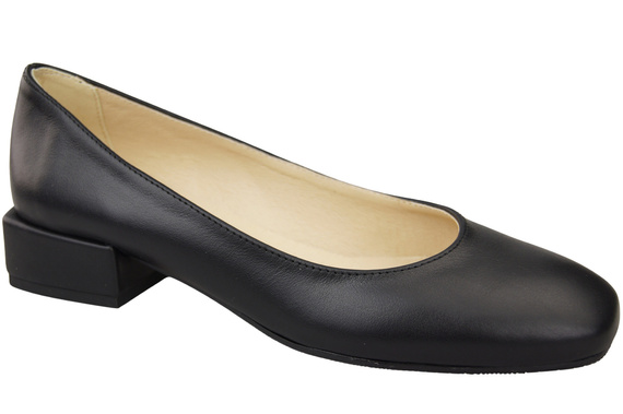 Bequeme Frauen Schuhe Schwarz Flats Natural Leder 204 ElitaBut