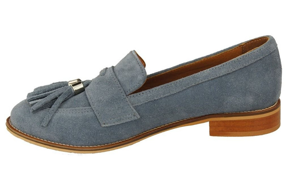 Schuhe Damen Mokassins Naturveloursleder Grau 134 ElitaBut