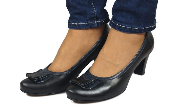 Damenschuhe Pumps, Naturleder, Schwarz 824 ElitaBut