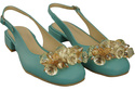 Damen Schuhe Türkis Sandalen mit Kristallen Naturleder 215 ElitaBut