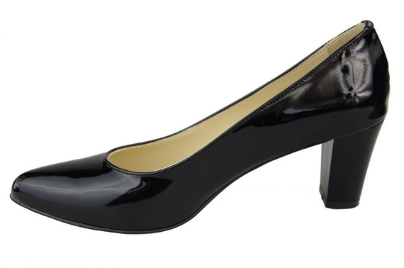 Damenschuhe Pumps Naturleder Schwarzlack 974 ElitaBut