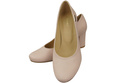 Klassische Damen Puderrosa Leder Mandel Nase Pumps 201 ElitaBut