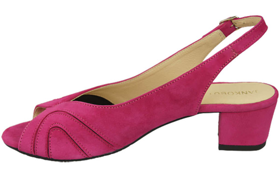 Damenschuhe Sandalen, natürliches Wildleder, Lila 991 ElitaBut