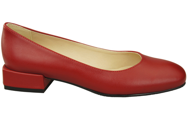 Bequeme Frauen Schuhe Rot Flats Natural Leder 204 ElitaBut