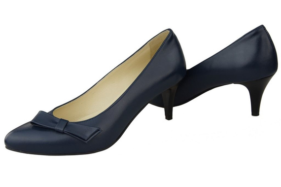 Damenschuhe Pumps Naturleder Marineblau 989 ElitaBut