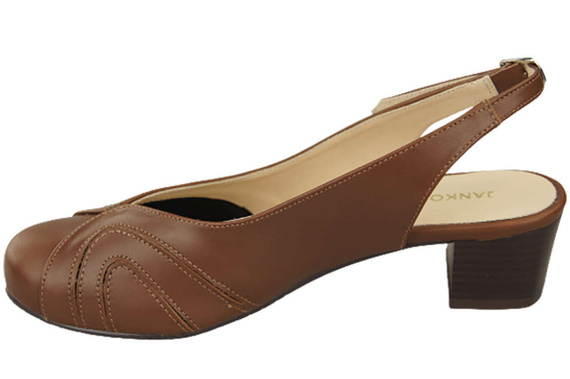 Damenschuhe Sandalen, Naturleder, Braun 842 ElitaBut